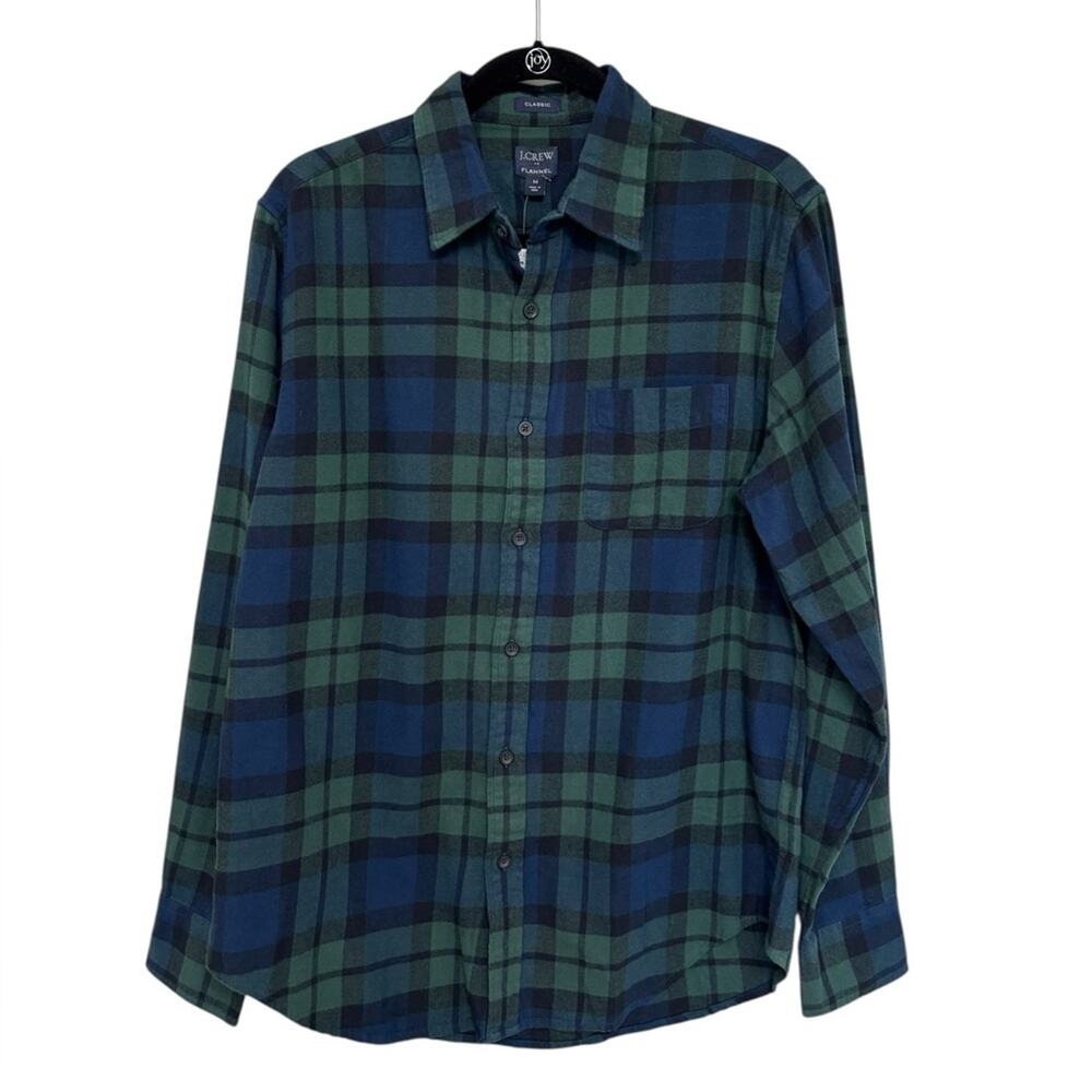 NWT J. Crew Factory Men’s Plaid Regular Flannel Shirt - Size M
